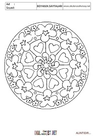 Mandala boyama sayfaları